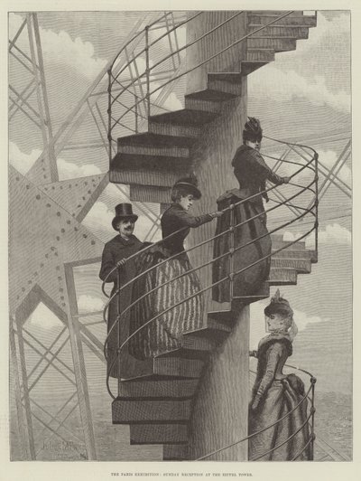 De Parijse Tentoonstelling, Zondagontvangst bij de Eiffeltoren door Julius Mandes Price